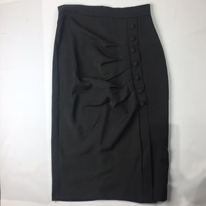 Vintage-Inspired Forest Green Pencil Skirt